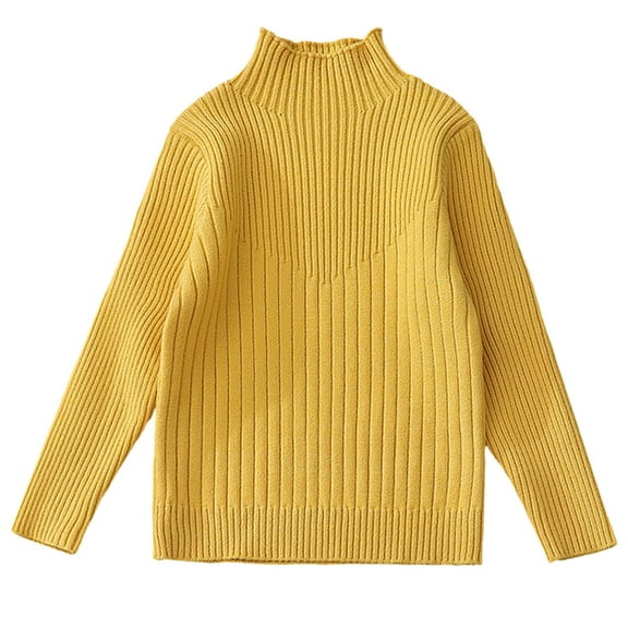 Lmnyox Girls Boys Ribbed Knit Sweaters Soft Mock Neck Long Sleeve Sweater Tops Kid's Winter Basic Sweater Pullover