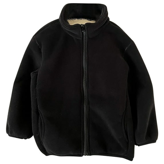 Lmnyox Girls Boys and Toddlers Fleece Jacket Winter Full Zipper Warmth Coat Soft Mock Neck Outwear with Pocket