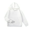 thumbnail image 1 of Lmnyox Girls Hooded Sweatshirts Solid Long Sleeve Basic Hoodies with Pocket Fall Winter Casual Pullover Tops, 1 of 3