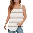 thumbnail image 1 of Lmnyox Girls Striped Tank Tops Casual Cute Sleeveless Square Neck Summer Tops 5-14 Years Girls Basic Shirt, 1 of 6