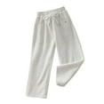thumbnail image 1 of Lmnyox Girls Wide Leg Sweatpants Loose Elastic Waist Drawstring Sport Trousers Kids Teens Cotton Athletic Pants, 1 of 3