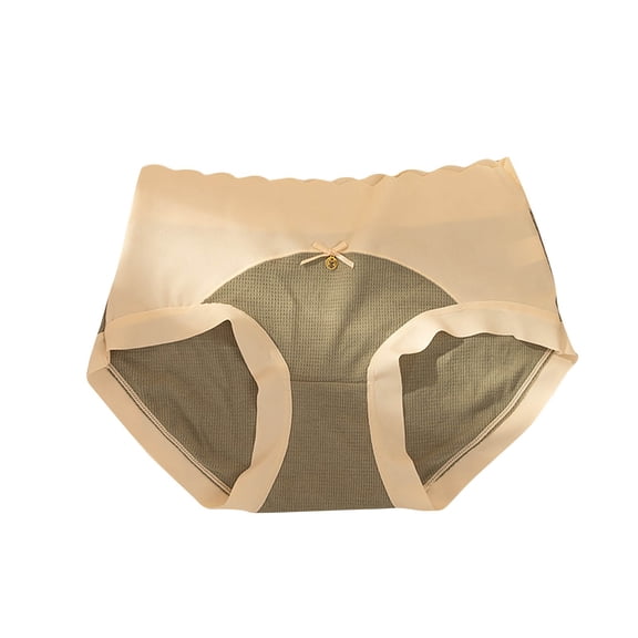 Lmnyox High Waist Briefs for Women Plus Size Full Coverage Panties Breathable No Show Underwear Comfort Ladies Panty