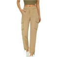thumbnail image 1 of Lmnyox High Waist Capris for Women Elastic Waist Drawstring Pants Summer Casual Athletic cropped pants, 1 of 6