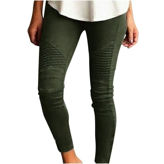 Lmnyox High Waist Leggings for Women Summer Cropped Leggings with Pocket Casual Lightweight Athletic Pants