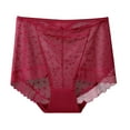 thumbnail image 1 of Lmnyox High Waist Underwear for Women Breathable Full Coverage Lace Briefs Comfortable Panties Plus Size Lace Underwear, 1 of 3