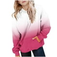thumbnail image 1 of Lmnyox Hoodies for Kids Long Sleeve Hooded Casual Sweatshirts with Pocket Teen Boys Girls Gradient Pullover, 1 of 5