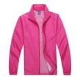 thumbnail image 1 of Lmnyox Jackets for Men Solid Color Long Sleeve Stand Collar Zipper Up Coats Casual Athletic Workout Jackets, 1 of 4