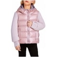 thumbnail image 1 of Lmnyox Kid's Hooded Puffer Jackets Winter Warm Lightweight Patchwork Coats Plain Zip Up Jackets with Pockets, 1 of 8