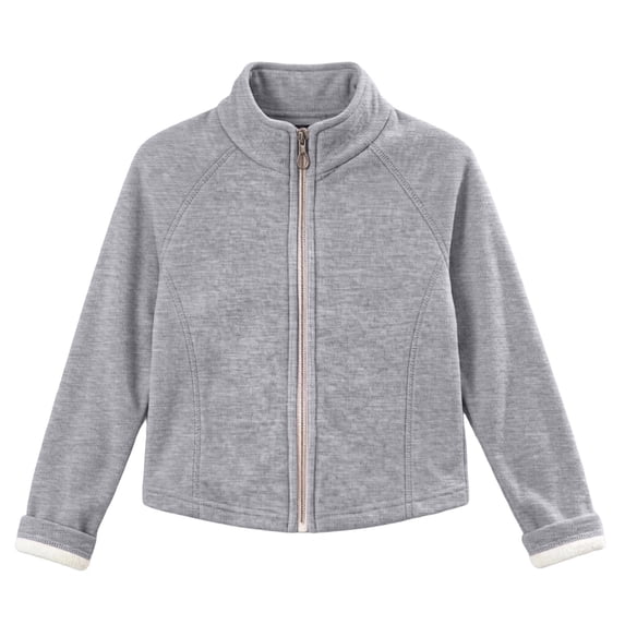 Lmnyox Kid's Jackets Plain Long Sleeve Zip Up Stand Collar Fleece Lined Coats Casual Winter Warm Jackets