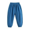 thumbnail image 1 of Lmnyox Kid's Pants Vintage Textured Lightweight Elastic Waist Cuffed Pants Baggy Plain Sports Trousers, 1 of 2