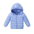 thumbnail image 1 of Lmnyox Kid's Puffer Jackets Thermal Zip Up Long Sleeve Puffy Hooded Coats Solid Color Quilted Outerwears with Pockets, 1 of 4