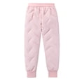 thumbnail image 1 of Lmnyox Kid's Puffer Pants Waterproof Solid Color Cuffed Sports Trousers Winter Thermal Pants with Pockets, 1 of 4
