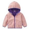 thumbnail image 1 of Lmnyox Kid's Sherpa Jackets Fleece Full Zip Solid Color Long Sleeve Hooded Coats Winter Cozy Outerwears with Pockets, 1 of 9
