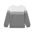 thumbnail image 1 of Lmnyox Kid's Sweatshirts Fall Casual Color Blocked Crew Neck Sports Pullover Long Sleeve Workout Tops, 1 of 5