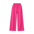 thumbnail image 1 of Lmnyox Kid's Wide Leg Sweatpants Casual Plain Elastic Waist Athletic Pants Teen School Trousers with Pockets, 1 of 6