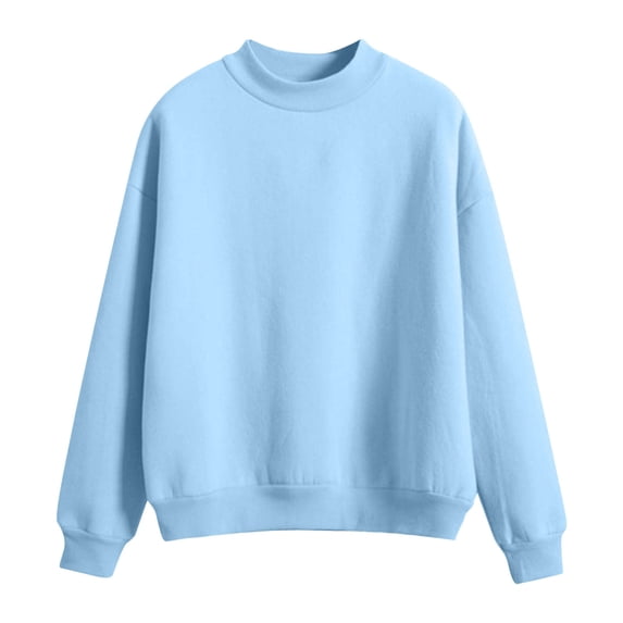 Lmnyox Kids Solid Basic Sweatshirts Casual Long Sleeve Crew Neck Pullover Shirts Boys Girls Fall Winter Tops