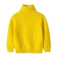 thumbnail image 1 of Lmnyox Kids Solid Sweater Tops Boys Girls Turtle Neck Long Sleeve Sweaters Casual Knitted Pullover Sweater, 1 of 9