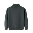 thumbnail image 1 of Lmnyox Kids Solid Sweater Tops Boys Girls Turtle Neck Long Sleeve Sweaters Casual Knitted Pullover Sweater, 1 of 9