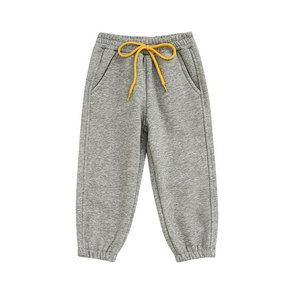 Lmnyox Kids Winter Sweatpants Fleece Lined Elastic Waist Drawstring Joggers Thick Warm Athletic Pants with Pocket