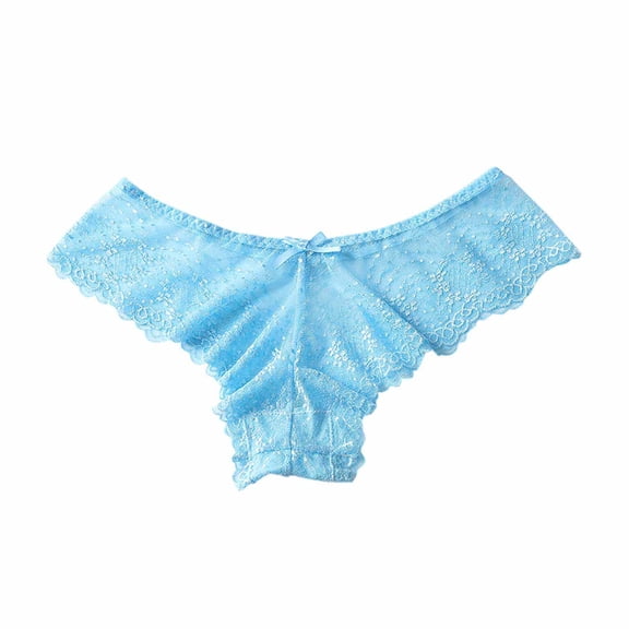 Lmnyox Lace Thongs for Women Breathable Fashion Bikini Panties Low Waist High Cut Hipster Underwear Seamless Panty