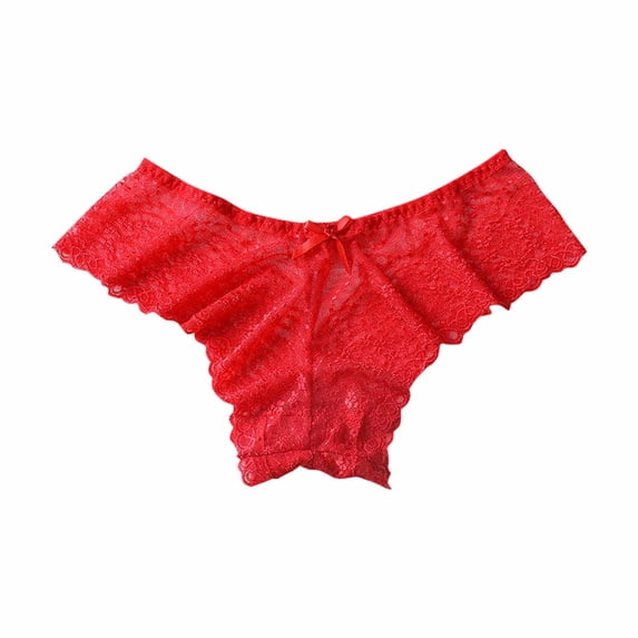 Lmnyox Lace Thongs for Women Breathable Fashion Bikini Panties Low Waist High Cut Hipster Underwear Seamless Panty