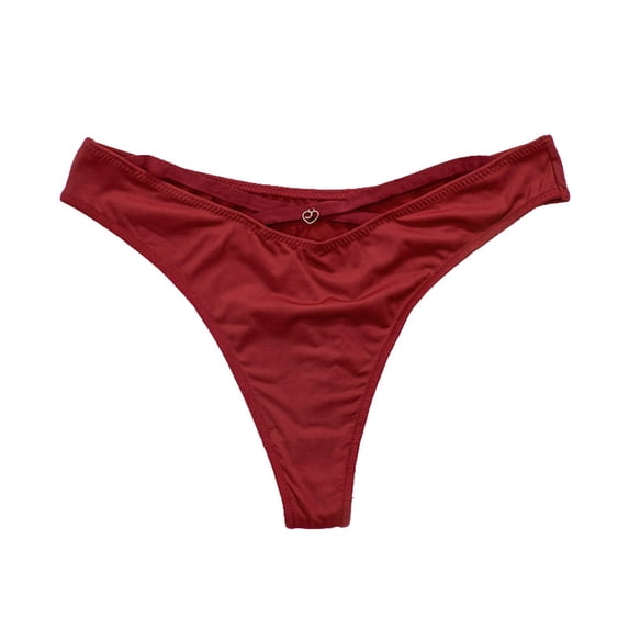 Lmnyox Lace Thongs for Women Fashion Seamless Low Waist Bikini Panties Soft Comfortable No Show Underwear