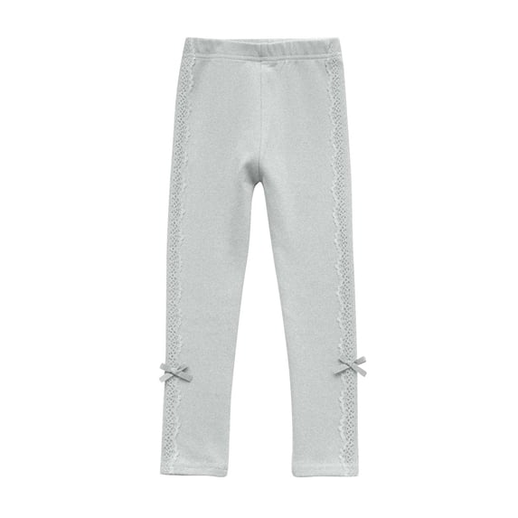 Lmnyox Leggings for Toddler Girls Cute Plain Lightweight Applique Elastic Waist Pants Casual Athletic Leggings