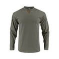 thumbnail image 1 of Lmnyox Long Sleeve Corduroy Shirt for Men Vintage Casual Crew Neck Solid Pullover Tee Business Work Tops, 1 of 5