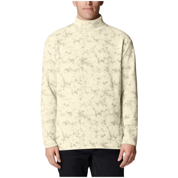Lmnyox Long Sleeve Mock Neck T Shirt for Men Tie-dry Casual Thermal Undershirts Big and Tall Comfy T Shirt