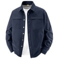 thumbnail image 1 of Lmnyox Men's Button Up Jackets Casual Plain Thin Long Sleeve Lapel Coats Outdoor Hiking Shirts with Pockets, 1 of 9