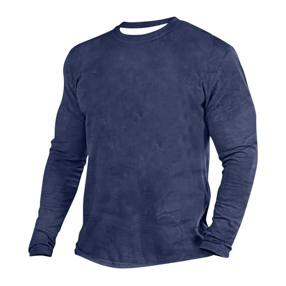 Lmnyox Men's Casual Basic Long Sleeve T Shirts Solid Crew Neck Pullover Tee Classic Fashion Shirts Tops