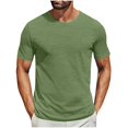 thumbnail image 1 of Lmnyox Men's Crew Neck T Shirt Short Sleeve Solid Color Basic Tee Shirt Classic Casual Summer Pullover Tee, 1 of 6