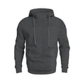 thumbnail image 1 of Lmnyox Men's Drawstring Hoodies Solid Casual Long Sleeve Hooded Sweatshirt with Pocket Fall Winter Pullover, 1 of 4