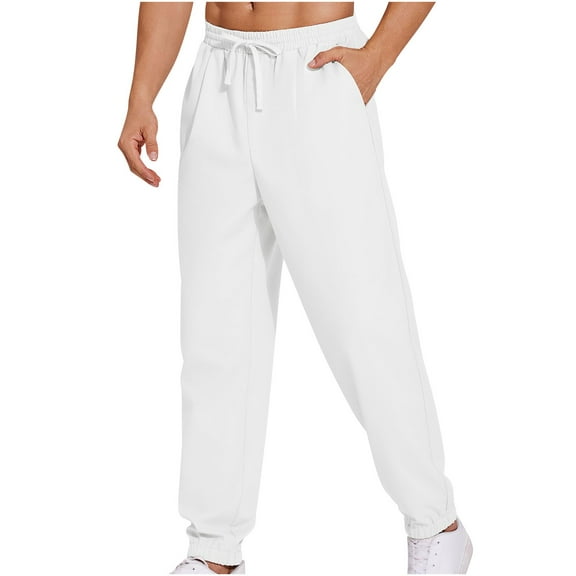Lmnyox Men's Drawstring Sweatpants Soft Casual Athletic Tapered Jogger Pants Elastic Waist Workout Pants with Pocket