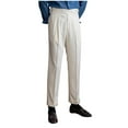 thumbnail image 1 of Lmnyox Men's Dress Pants Vintage Solid Color Loose Pleated Pants Casual Business Work Trousers with Pockets, 1 of 9