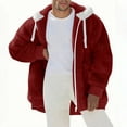thumbnail image 1 of Lmnyox Men's Fuzzy Fleece Jacket Coat Fashion Zip Up Thermal Hoodies with Pocket Thick Warm Hooded Jacket Outerwear, 1 of 6