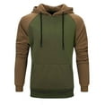 thumbnail image 1 of Lmnyox Men's Hoodies Color Block Long Sleeve Drawstring Casual Athletic Sweatshirts Basic Pullover with Pocket, 1 of 3