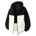 thumbnail image 1 of Lmnyox Men's Jackets Solid Color Long Sleeve Full Zip Hooded Coats Loose Lightweight Jackets with Pockets, 1 of 7
