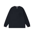 thumbnail image 1 of Lmnyox Men's Long Sleeve Basic T Shirt with Pocket Solid Crew Neck Pullover Tee Fall Winter Casual Cotton Shirt, 1 of 4