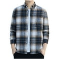 thumbnail image 1 of Lmnyox Men's Long Sleeve Flannel Shirt Plaid Print Button Down Collared Shirts Fall Winter Casual Shirt with Pocket, 1 of 6