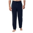 thumbnail image 1 of Lmnyox Men's Lounge Pants Solid Loose Drawstring Elastic Waist Trousers with Pocket Casual Beach Pants Homewear, 1 of 7