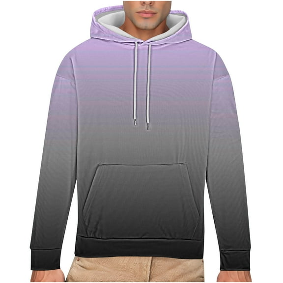 Lmnyox Men's Print Sweatshirts Fall Winter Soft Casual Drawstring Hoodies Comfy Long Sleeve Pullover with Pocket