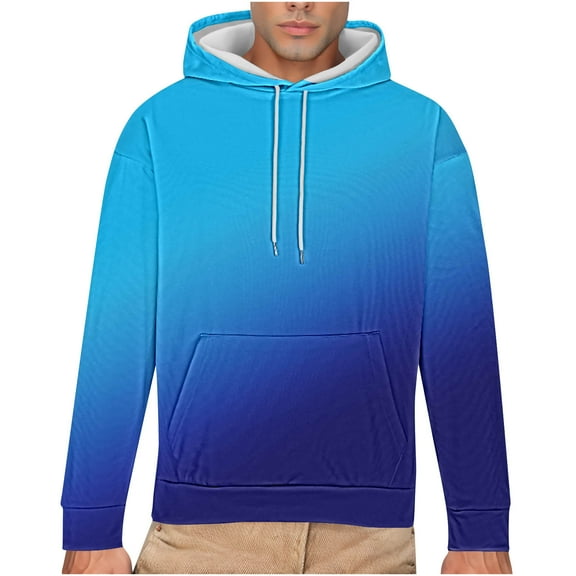 Lmnyox Men's Print Sweatshirts Fall Winter Soft Casual Drawstring Hoodies Comfy Long Sleeve Pullover with Pocket