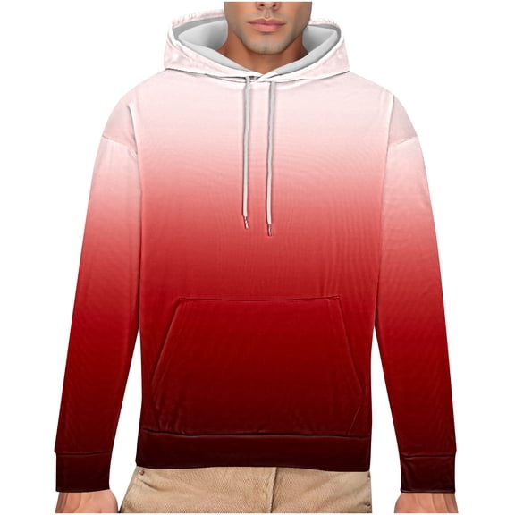 Lmnyox Men's Print Sweatshirts Fall Winter Soft Casual Drawstring Hoodies Comfy Long Sleeve Pullover with Pocket