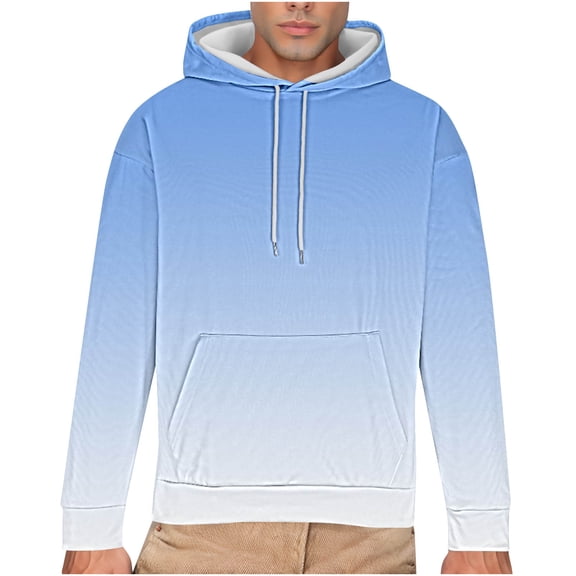 Lmnyox Men's Print Sweatshirts Fall Winter Soft Casual Drawstring Hoodies Comfy Long Sleeve Pullover with Pocket