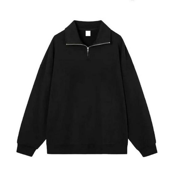 Lmnyox Men's Quarter Zip Pullover Casual Dressy Long Sleeve Collared Sweatshirts Classic Solid Shirts Tops