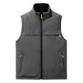 thumbnail image 1 of Lmnyox Men's Reversible Vest Zip Up Stand Collar Sleeveless Vest Jacket with Pocket Winter Vest Outerwear, 1 of 8