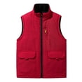thumbnail image 1 of Lmnyox Men's Reversible Vest Zip Up Stand Collar Sleeveless Vest Jacket with Pocket Winter Vest Outerwear, 1 of 8