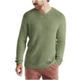 thumbnail image 1 of Lmnyox Men's Solid Sweaters Classic Vintage Long Sleeve Sweater Tops Basic Casual Knitted Pullover Sweater, 1 of 3