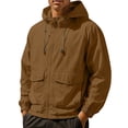 thumbnail image 1 of Lmnyox Men's Sport Jacket Lightweight Zip Up Hooded Workout Jacket with Pocket Casual Athletic Jacket Outerwear, 1 of 4